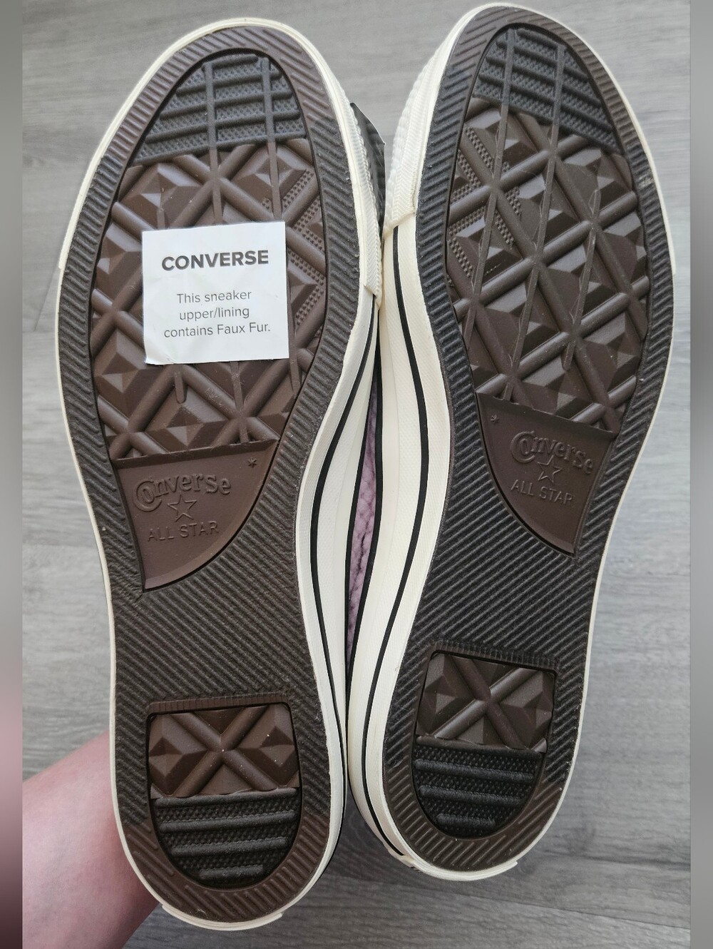 Converse Chuck Taylor Women's Shoreline Slip-on Violet Faux Fur Shoes Size 11 - Picture 4 of 6